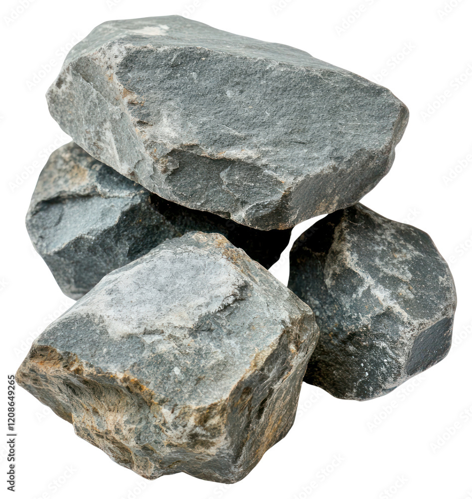 Fototapeta premium PNG Heavy rocks mineral ammunition collection.