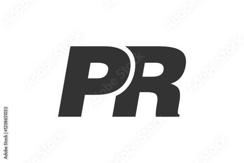 PR Techno Editable Font Logo For Corporate Branding. Bold, Futuristic Design With Unique Typographic Ideas. Minimal Custom Type And Dynamic Letter