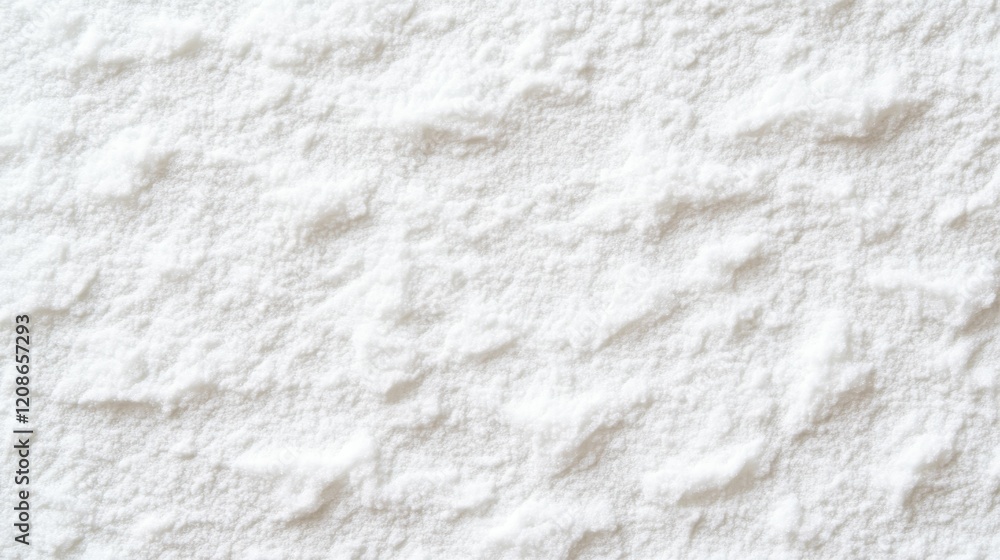 White, granular substance, textured surface. White, granular substance, textured surface.