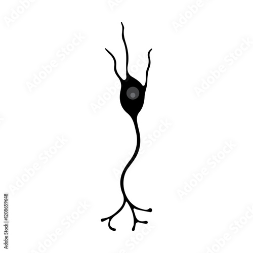 simple enteric neuron glyph icon