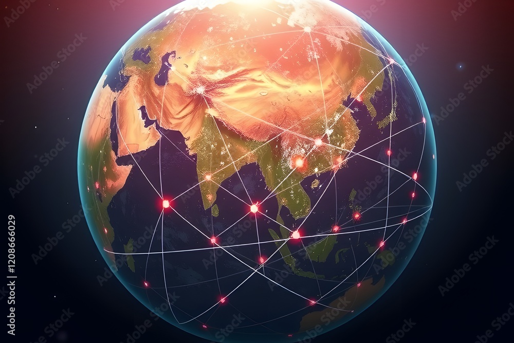 Global Network Connections Illustration Global Network Connections Illustration
