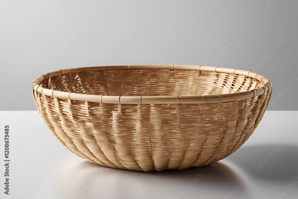 Medium-sized bowl or basket made of bamboo Medium-sized bowl or basket made of bamboo