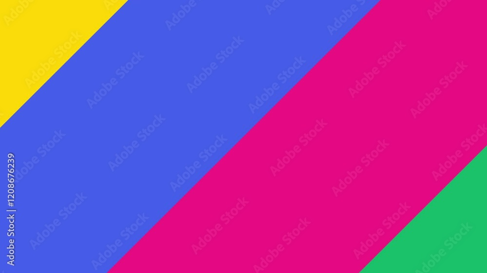 Vivid Diagonal Stripes in Bright Yellow, Blue, Pink, and Green, Creating Bold and Dynamic Background with Vibrant Colors and Striking Visual Appeal Vivid Diagonal Stripes in Bright Yellow, Blue, Pink, and Green, Creating Bold and Dynamic Background with Vibrant Colors and Striking Visual Appeal