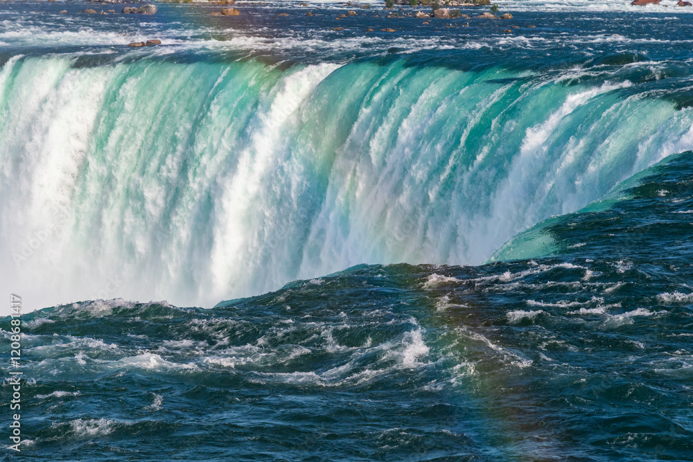 Top of Niagara with rainbow