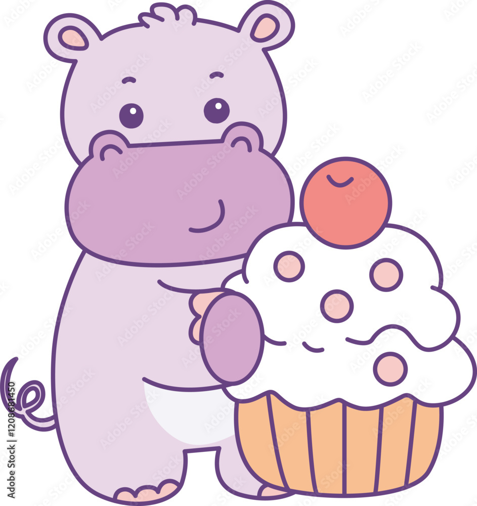Cute hippo vector icon. Funny baby hippo animal series stock illustration. life of fluffy hippo designs. Cute hippo vector icon. Funny baby hippo animal series stock illustration. life of fluffy hippo designs.