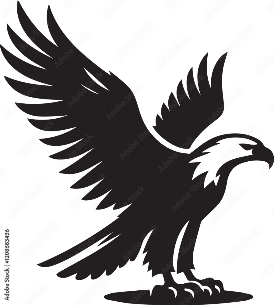 Obraz premium eagle silhouette vector