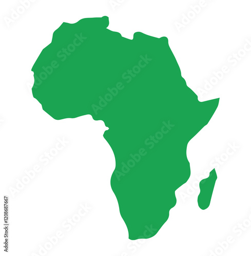 map of africa green icon