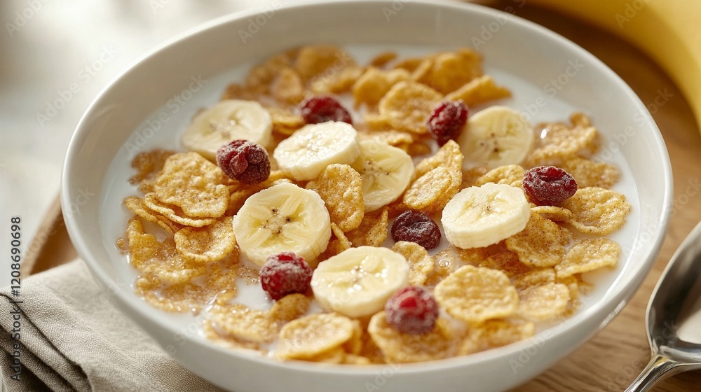 Fototapeta premium Delicious and fresh cereal breakfast