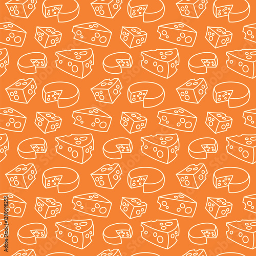 Cheese pattern doodle