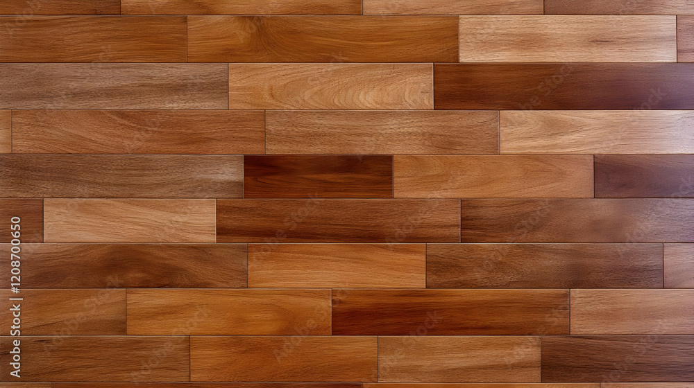 Rectangular Wooden Planks Form a Textured Surface with Varying Shades of Brown Rectangular Wooden Planks Form a Textured Surface with Varying Shades of Brown