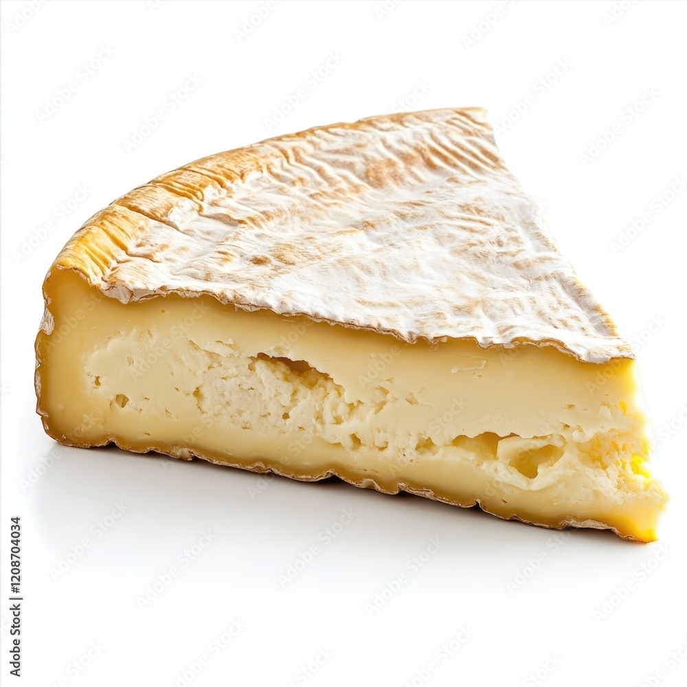 Wheel of Aged Cheese with a Slice Cut Out Wheel of Aged Cheese with a Slice Cut Out