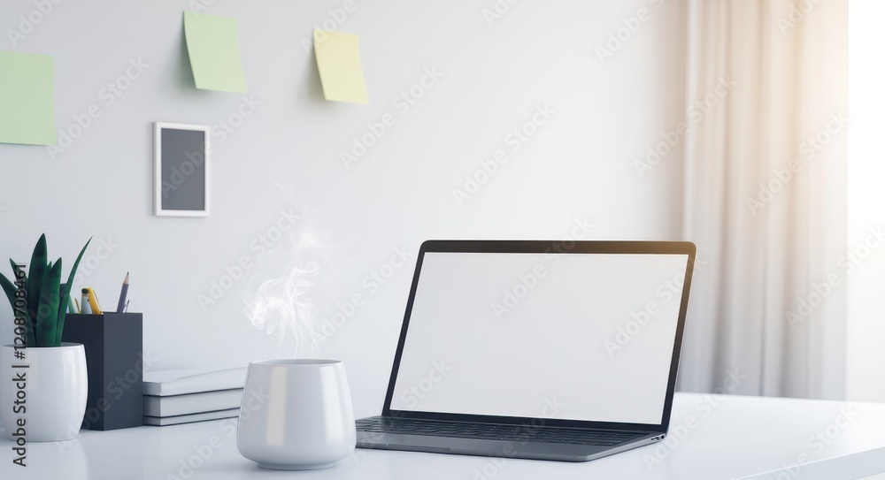 Minimalist Workspace with Creative Touches. Minimalist Workspace with Creative Touches.