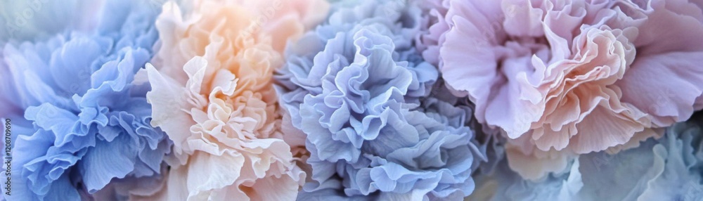 Obraz premium Beautiful pastel flowers in soft hues, perfect for floral designs.