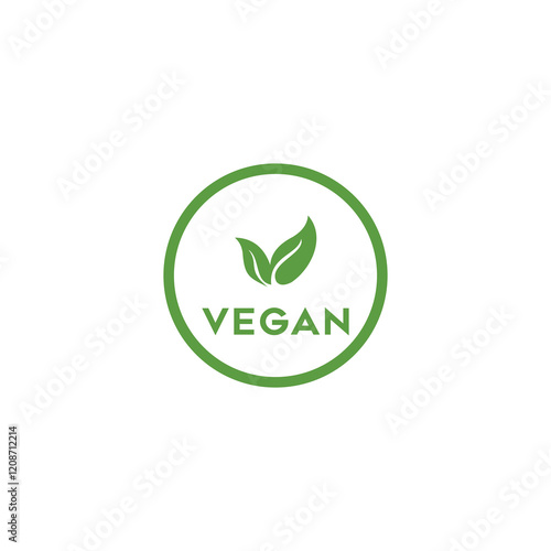 logo design vector icon flat vegan healthy