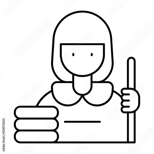 housekeeper outline icon