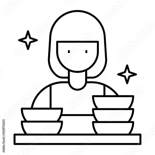 housemaid outline icon