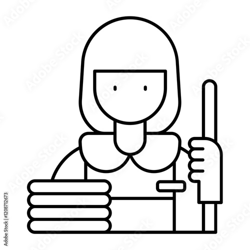 housekeeper outline icon