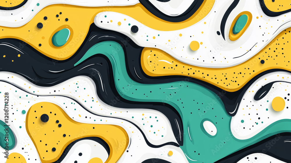Abstract wavy pattern with vibrant colors and textures Abstract wavy pattern with vibrant colors and textures