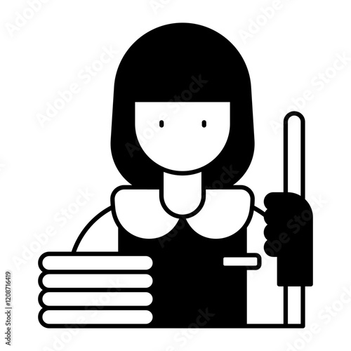 housekeeper black icon