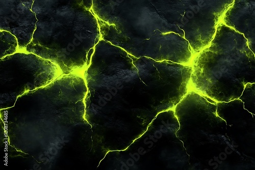 Vibrant Neon Lightning Energy Rock Texture photo