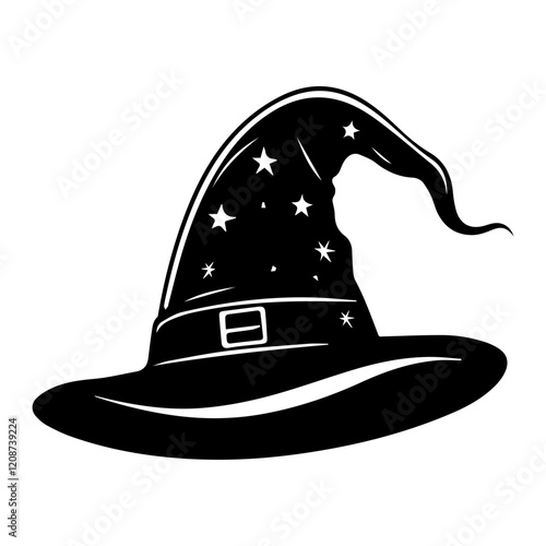 Witch Hat Vector Illustration Logo Design witch hat wizard