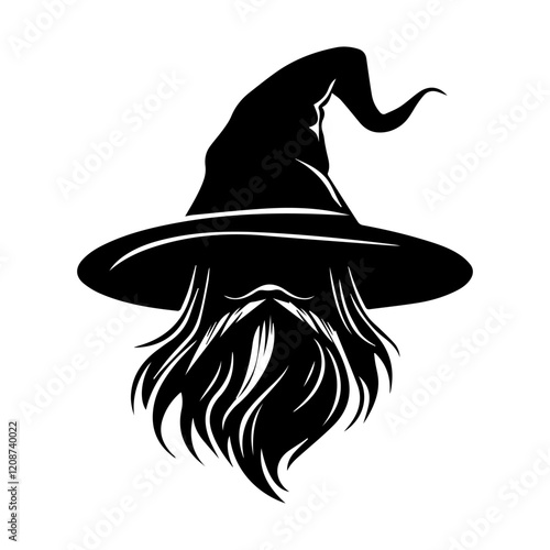 Witch Hat Vector Illustration Logo Design witch hat wizard
