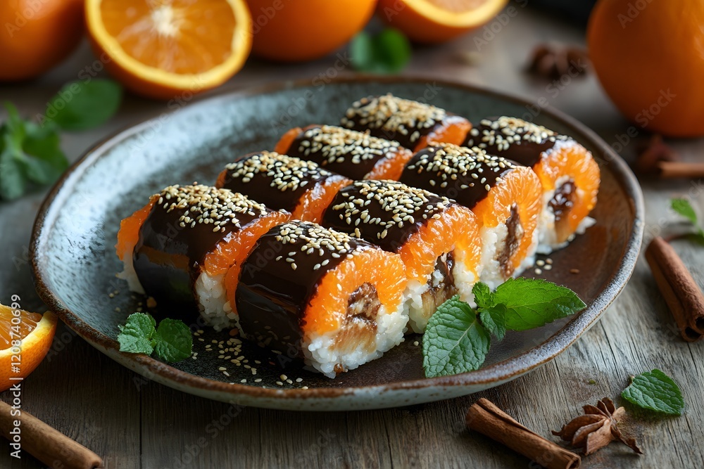Chocolate Covered Orange Banana Sushi Rolls Chocolate Covered Orange Banana Sushi Rolls