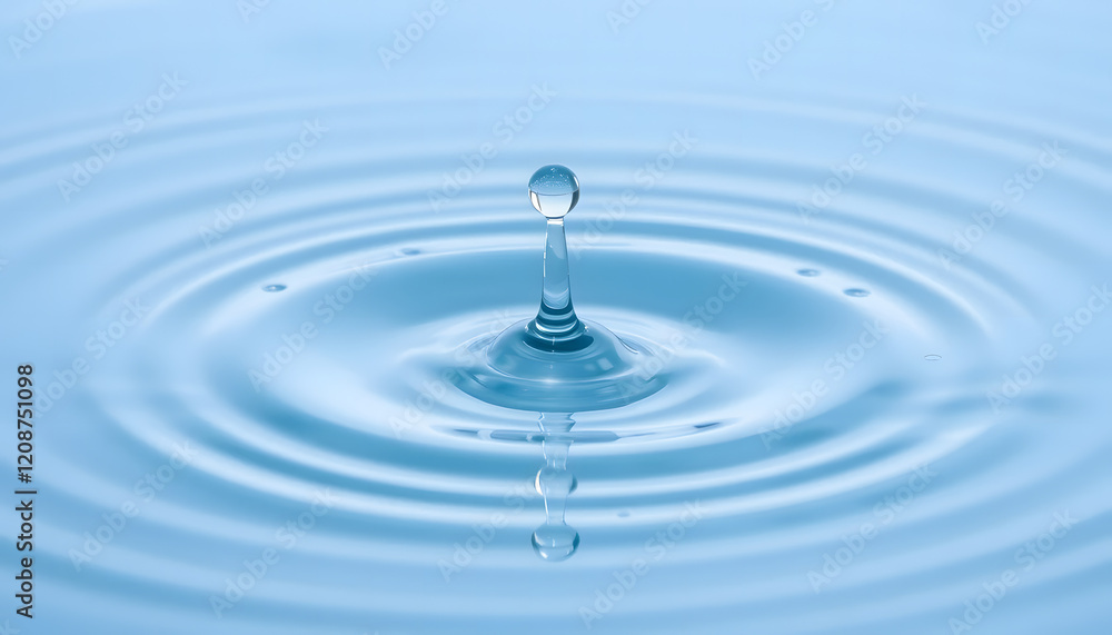 Close-up of rainwater droplets splashing on the floor in soft blue tones, capturing the serenity of the rainy season Close-up of rainwater droplets splashing on the floor in soft blue tones, capturing the serenity of the rainy season