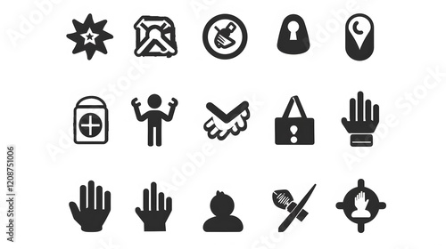 Altruism icon set. Containing charity help selfless  photo