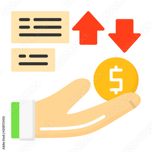 Benefits Flat Style Icon