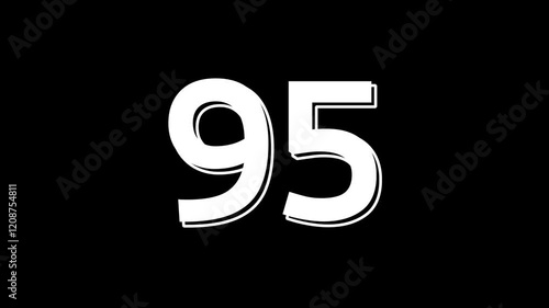 100 seconds countdown timer with white digital timer suitable for minimalist themed content related to numbers, counting, countdowns, great for digital graphics