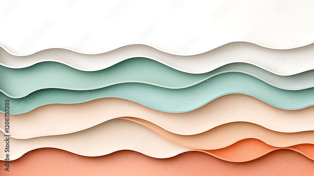 Abstract background waves in pastel colors digital art soft texture minimalist calm concept Abstract background waves in pastel colors digital art soft texture minimalist calm concept
