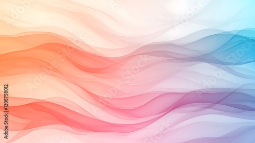 Wallpaper Mural Soft environment abstract pastel waves in a relaxing digital art viewpoint Torontodigital.ca