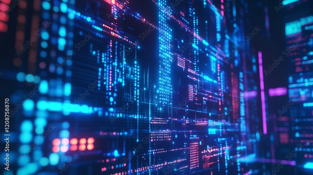 Blue digital binary data on computer screen background Blue digital binary data on computer screen background