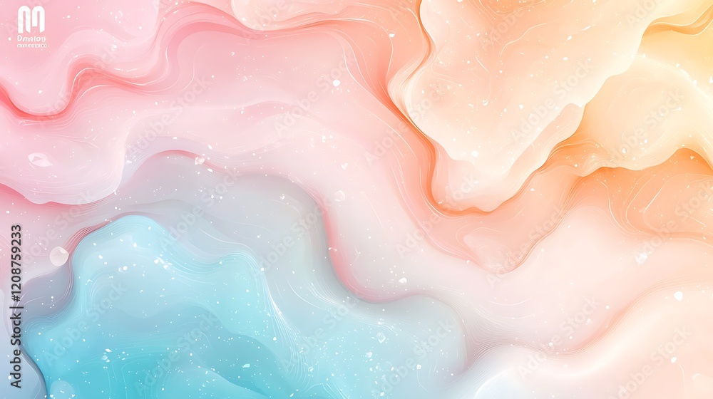 Fototapeta premium Abstract background with pastel colors digital art soft textures creative design