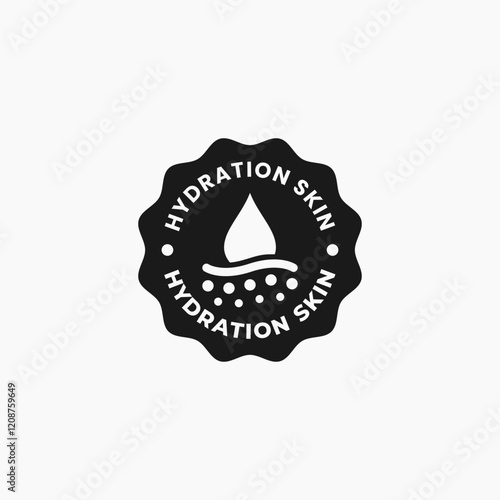 Hydration skin stamp vector isolated. Best Hydration skin icon vector for product packaging design element. Hydration skin sign for packaging design element.