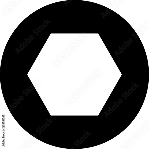 Nuts , screws, rivets, and bolts con. Equipment stainless, fasteners, metal fixation gear black flat vector isolated on transparent background. Building tools construction sign