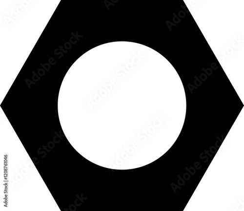 Nuts , screws, rivets, and bolts con. Equipment stainless, fasteners, metal fixation gear black flat vector isolated on transparent background. Building tools construction sign