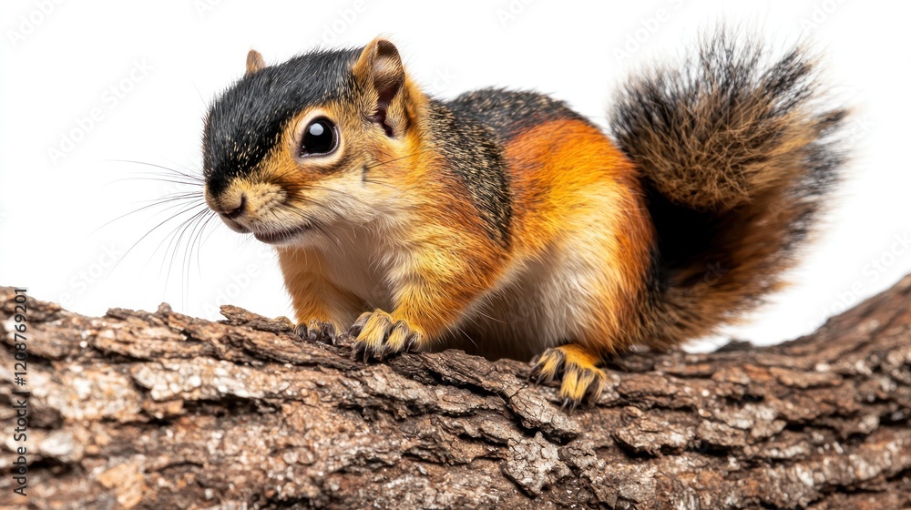 Squirrel climbing on tree branch nature setting animal photography close-up view Squirrel climbing on tree branch nature setting animal photography close-up view