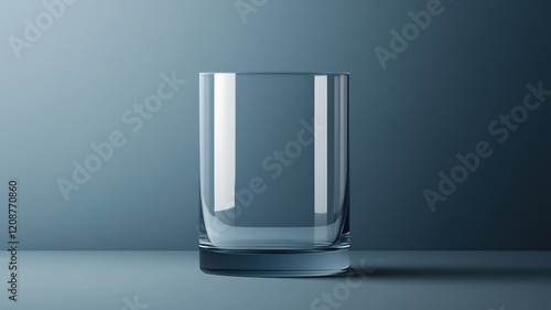 frosted glass cup with detailed texture in muted tones