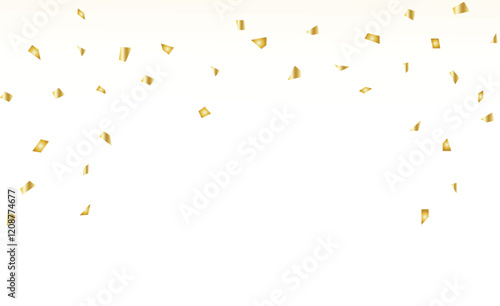 金の紙吹雪が舞う背景イラスト素材
