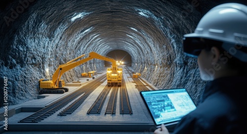 Construction Simulation Underground Infrastructure Development.