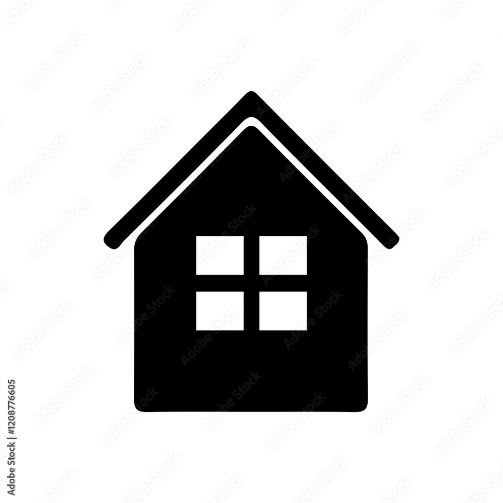 House clipart design on plain white transparent isolated background for card, shirt, hoodie, sweatshirt, apparel, tag, mug, icon, poster or badge