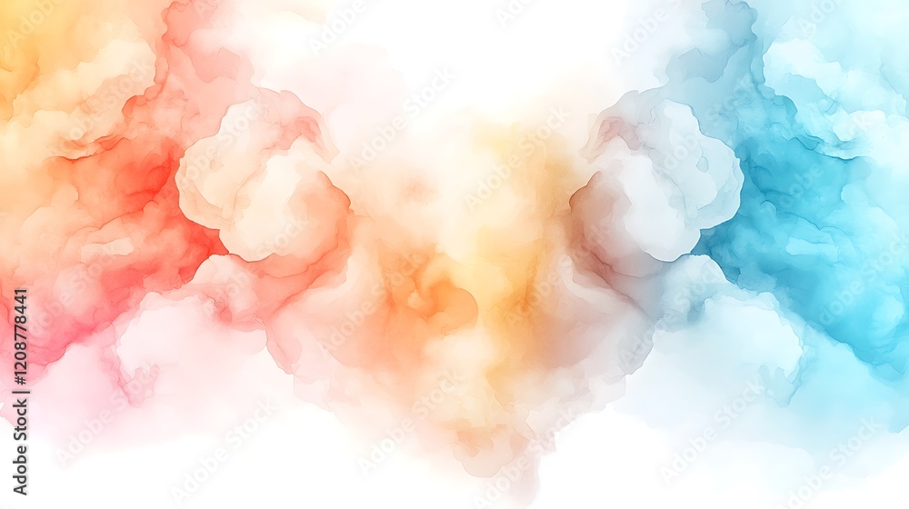 Fototapeta premium Colorful abstract background in pastel color palette digital art soft atmosphere creative view
