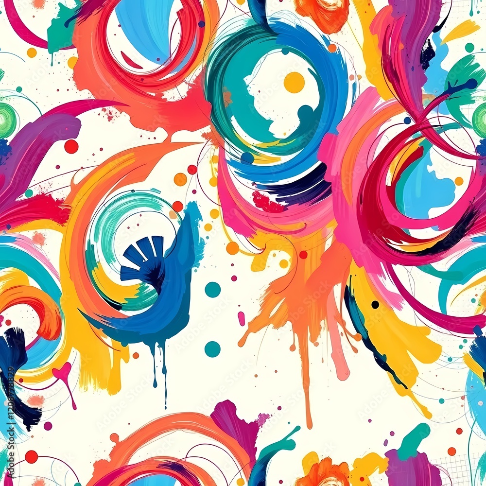 Obraz premium seamless pattern with birds and flowers