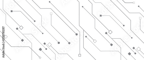 Vector abstract digital technology with line digital technological for web banner background