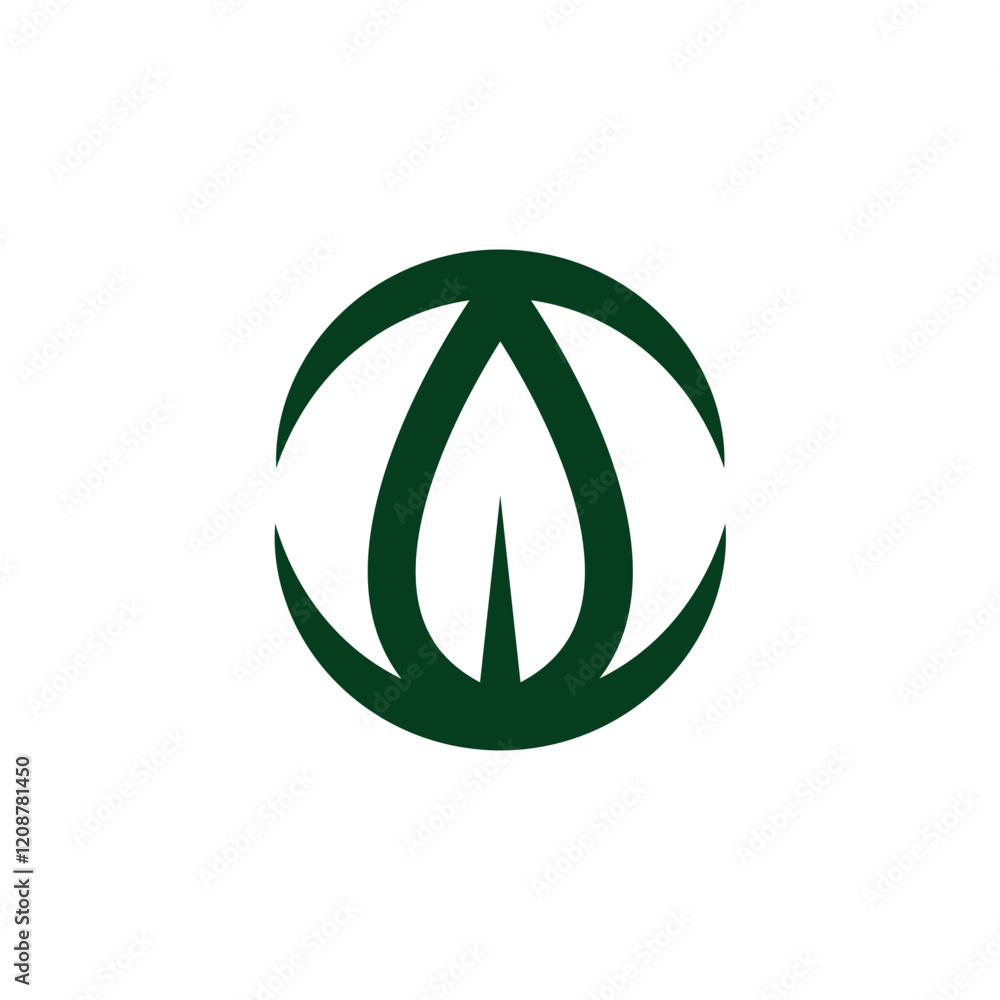 abstract green leaf logo design abstract green leaf logo design