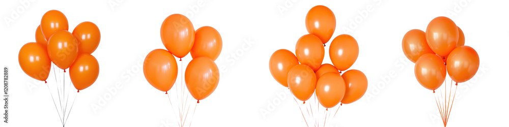 custom made wallpaper toronto digitalA bouquet of vibrant floating orange balloons creating a cheerful and festive atmosphere for a joyous or event