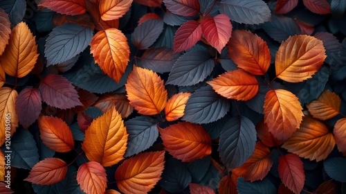 Wallpaper Mural Autumn leaves black background Torontodigital.ca