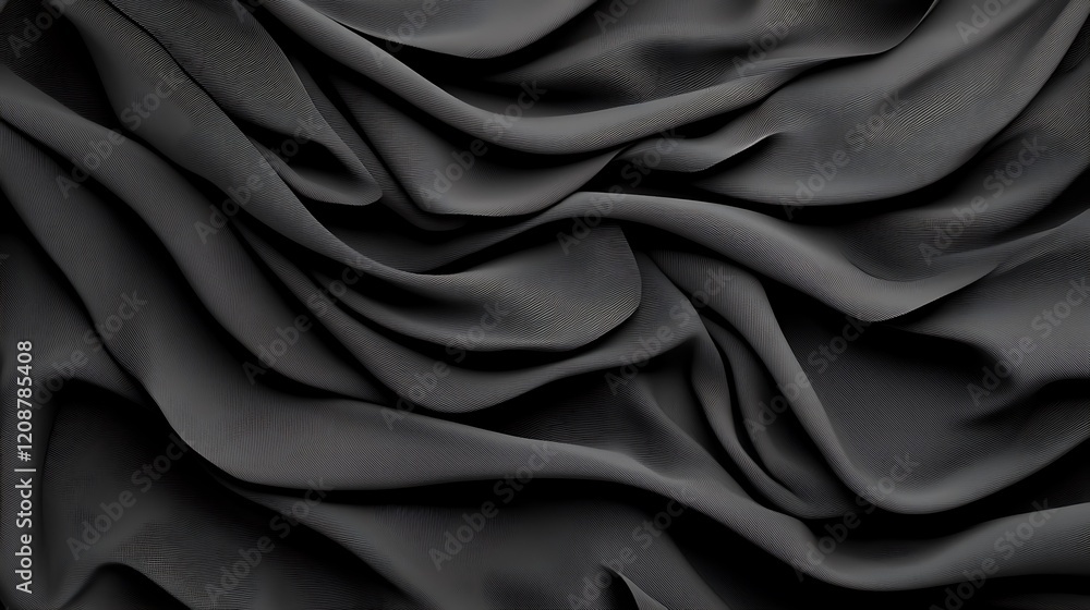 Fototapeta premium Elegant black fabric abstract background in pastel color soft textures artistic viewpoint